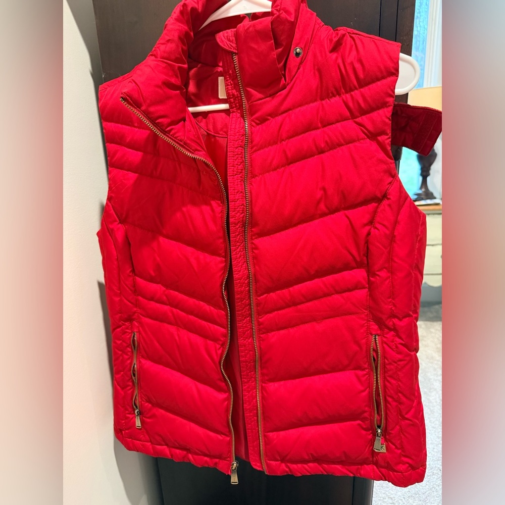 MICHAEL Michael Kors Vibrant Red Puffer Vest